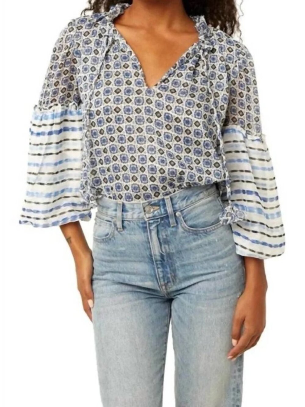 NWT Misa Los Angeles Blue Renata Top Size Small